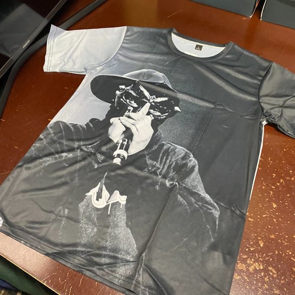 Mf Doom Mens Gray Short Sleeve Crew Neck Graphic Pullover T Shirt Size XL, L - Picture 2 of 4